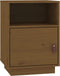 vidaXL - Nachtkastje - 40x34x55 - cm - massief - grenenhout - honingbruin