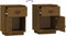 vidaXL - Nachtkastje - 40x34x55 - cm - massief - grenenhout - honingbruin