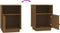 vidaXL - Nachtkastje - 40x34x55 - cm - massief - grenenhout - honingbruin