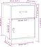 vidaXL - Nachtkastje - 40x34x55 - cm - massief - grenenhout - wit