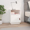 vidaXL - Nachtkastje - 40x34x55 - cm - massief - grenenhout - wit