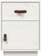 vidaXL - Nachtkastje - 40x34x55 - cm - massief - grenenhout - wit