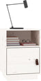 vidaXL - Nachtkastje - 40x34x55 - cm - massief - grenenhout - wit