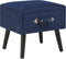 vidaXL - Nachtkastje - 40x35x40 - cm - fluweel - blauw