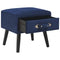 vidaXL - Nachtkastje - 40x35x40 - cm - fluweel - blauw