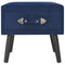 vidaXL - Nachtkastje - 40x35x40 - cm - fluweel - blauw