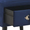 vidaXL - Nachtkastje - 40x35x40 - cm - fluweel - blauw