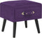 vidaXL - Nachtkastje - 40x35x40 - cm - fluweel - donkerpaars