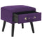 vidaXL - Nachtkastje - 40x35x40 - cm - fluweel - donkerpaars