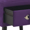 vidaXL - Nachtkastje - 40x35x40 - cm - fluweel - donkerpaars