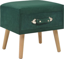 vidaXL - Nachtkastje - 40x35x40 - cm - fluweel - groen