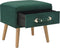vidaXL - Nachtkastje - 40x35x40 - cm - fluweel - groen