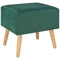 vidaXL - Nachtkastje - 40x35x40 - cm - fluweel - groen
