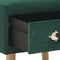 vidaXL - Nachtkastje - 40x35x40 - cm - fluweel - groen