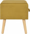 vidaXL - Nachtkastje - 40x35x40 - cm - fluweel - mosterdkleurig