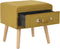 vidaXL - Nachtkastje - 40x35x40 - cm - fluweel - mosterdkleurig