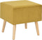 vidaXL - Nachtkastje - 40x35x40 - cm - fluweel - mosterdkleurig