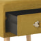 vidaXL - Nachtkastje - 40x35x40 - cm - fluweel - mosterdkleurig