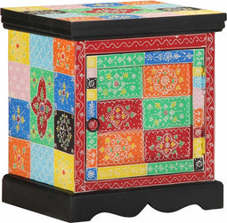 vidaXL - Nachtkastje - 40x35x45 - cm - massief - mangohout - mango