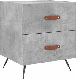vidaXL - Nachtkastje - 40x35x47,5 - cm - bewerkt - hout - betongrijs