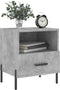 vidaXL - Nachtkastje - 40x35x47,5 - cm - bewerkt - hout - betongrijs