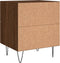 vidaXL - Nachtkastje - 40x35x47,5 - cm - bewerkt - hout - bruin - eikenkleur