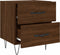 vidaXL - Nachtkastje - 40x35x47,5 - cm - bewerkt - hout - bruin - eikenkleur