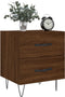vidaXL - Nachtkastje - 40x35x47,5 - cm - bewerkt - hout - bruin - eikenkleur