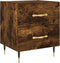 vidaXL - Nachtkastje - 40x35x47,5 - cm - bewerkt - hout - gerookt - eikenkleurig