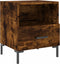 vidaXL - Nachtkastje - 40x35x47,5 - cm - bewerkt - hout - gerookt - eikenkleurig