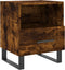 vidaXL - Nachtkastje - 40x35x47,5 - cm - bewerkt - hout - gerookt - eikenkleurig
