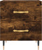 vidaXL - Nachtkastje - 40x35x47,5 - cm - bewerkt - hout - gerookt - eikenkleurig