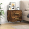 vidaXL - Nachtkastje - 40x35x47,5 - cm - bewerkt - hout - gerookt - eikenkleurig