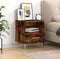 vidaXL - Nachtkastje - 40x35x47,5 - cm - bewerkt - hout - gerookt - eikenkleurig