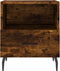 vidaXL - Nachtkastje - 40x35x47,5 - cm - bewerkt - hout - gerookt - eikenkleurig
