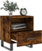 vidaXL - Nachtkastje - 40x35x47,5 - cm - bewerkt - hout - gerookt - eikenkleurig