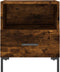 vidaXL - Nachtkastje - 40x35x47,5 - cm - bewerkt - hout - gerookt - eikenkleurig
