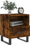 vidaXL - Nachtkastje - 40x35x47,5 - cm - bewerkt - hout - gerookt - eikenkleurig