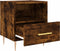 vidaXL - Nachtkastje - 40x35x47,5 - cm - bewerkt - hout - gerookt - eikenkleurig
