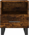 vidaXL - Nachtkastje - 40x35x47,5 - cm - bewerkt - hout - gerookt - eikenkleurig