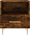 vidaXL - Nachtkastje - 40x35x47,5 - cm - bewerkt - hout - gerookt - eikenkleurig