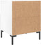 vidaXL - Nachtkastje - 40x35x47,5 - cm - bewerkt - hout - hoogglans - wit