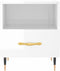 vidaXL - Nachtkastje - 40x35x47,5 - cm - bewerkt - hout - hoogglans - wit