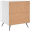 vidaXL - Nachtkastje - 40x35x47,5 - cm - bewerkt - hout - hoogglans - wit