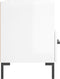 vidaXL - Nachtkastje - 40x35x47,5 - cm - bewerkt - hout - hoogglans - wit