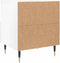 vidaXL - Nachtkastje - 40x35x47,5 - cm - bewerkt - hout - hoogglans - wit