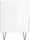 vidaXL - Nachtkastje - 40x35x47,5 - cm - bewerkt - hout - hoogglans - wit