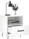 vidaXL - Nachtkastje - 40x35x47,5 - cm - bewerkt - hout - hoogglans - wit