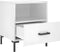 vidaXL - Nachtkastje - 40x35x47,5 - cm - bewerkt - hout - hoogglans - wit