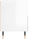 vidaXL - Nachtkastje - 40x35x47,5 - cm - bewerkt - hout - hoogglans - wit